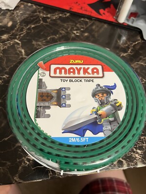 Zuru Maynard Toy Block Tape New Green 6.5 Ft Roll