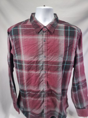 New Ocean Current Original Men s L/S Sz XL Red Black Plaid Button Down Shirt