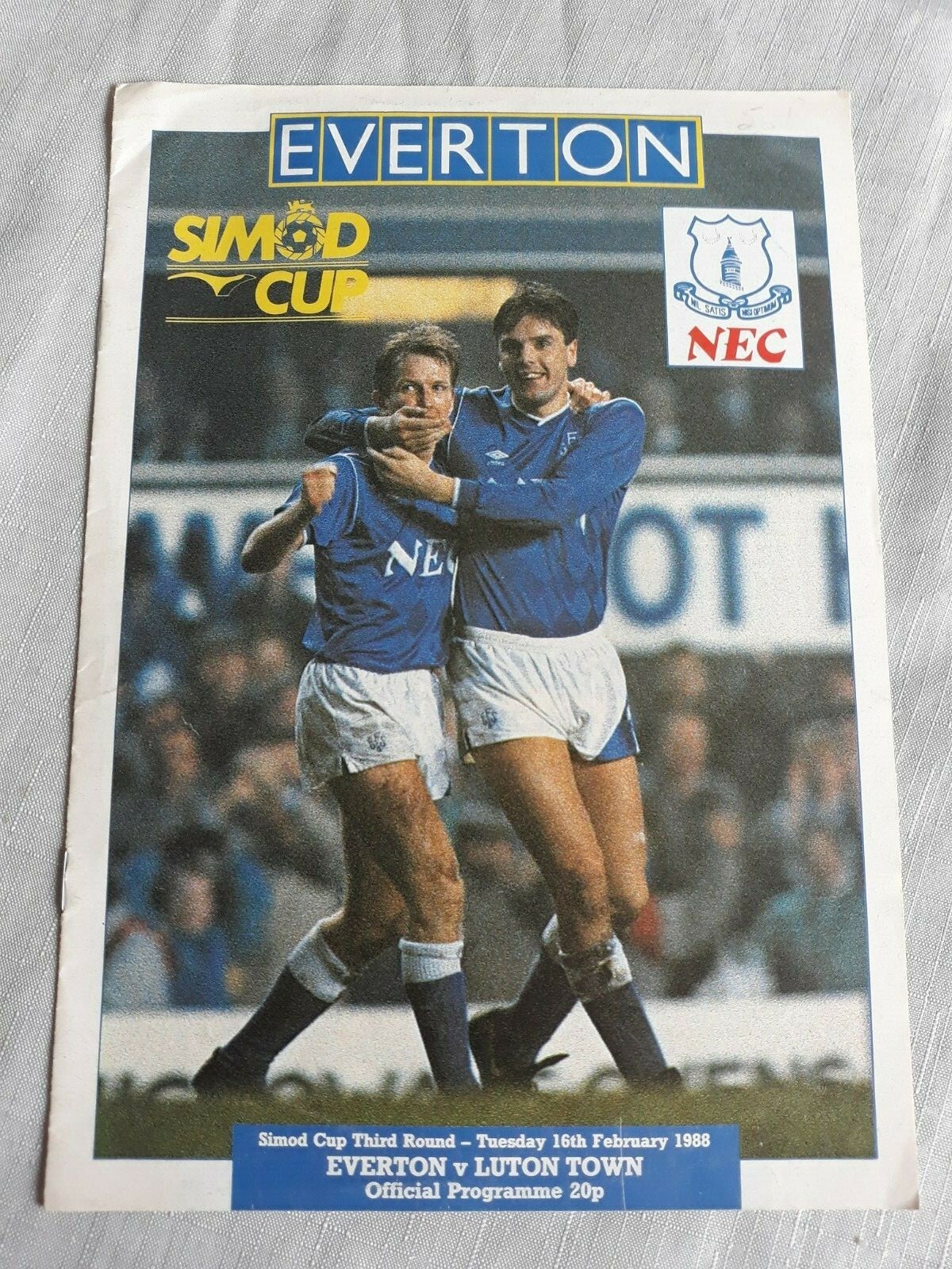 1987/88 EVERTON v LUTON TOWN - Simod Cup | Everton