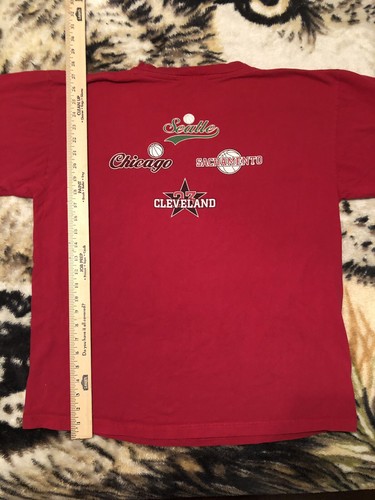 Hardwood Classics Majestic Red Shirt Sz XXL NBA VTG 1980's Team Patches Warm Up