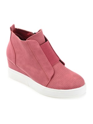 

JOURNEE COLLECTION Женские розовые спортивные кроссовки Goring Clara на танкетке с круглым носком, Розовый, GROUPON