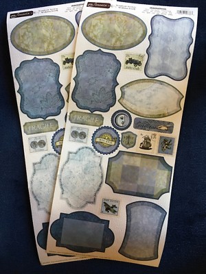 Set of 2 Sheets Creative Imaginations Sonnets Navigation Scrapbook Stickers