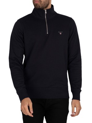 

Оригинальная мужская толстовка с молнией до половины GANT, синяя, Синий