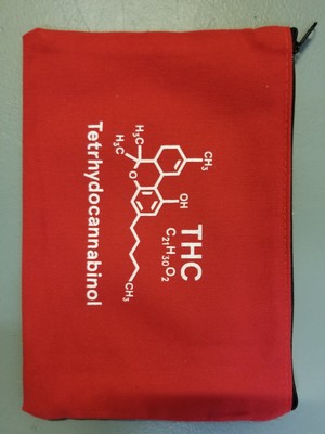 THC Molecule Pattern Zip Bag (8''×5.5'')