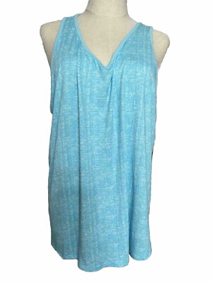Croft & Barrow 1X Women s Sleepwear Tank Top Teal Blue Color 
