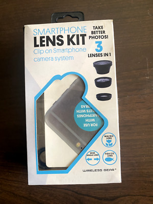 Wireless Gear Universal 3 Lenses In 1 Smartphone Lens Kit(Macro/Wide Angle/Fish)