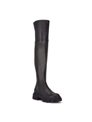 

Женские черные сапоги на платформе NINE WEST 1 Cellie с круглым носком на блочном каблуке 5,5 м, Черный, WNCELLIE3