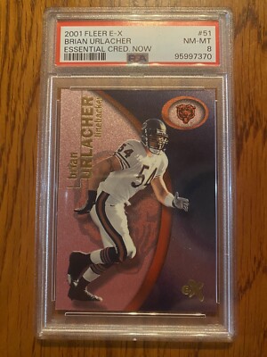 2001 Fleer E-X #51 Brian Urlacher Essential Credentials Now #/299 PSA 8 NM-MT