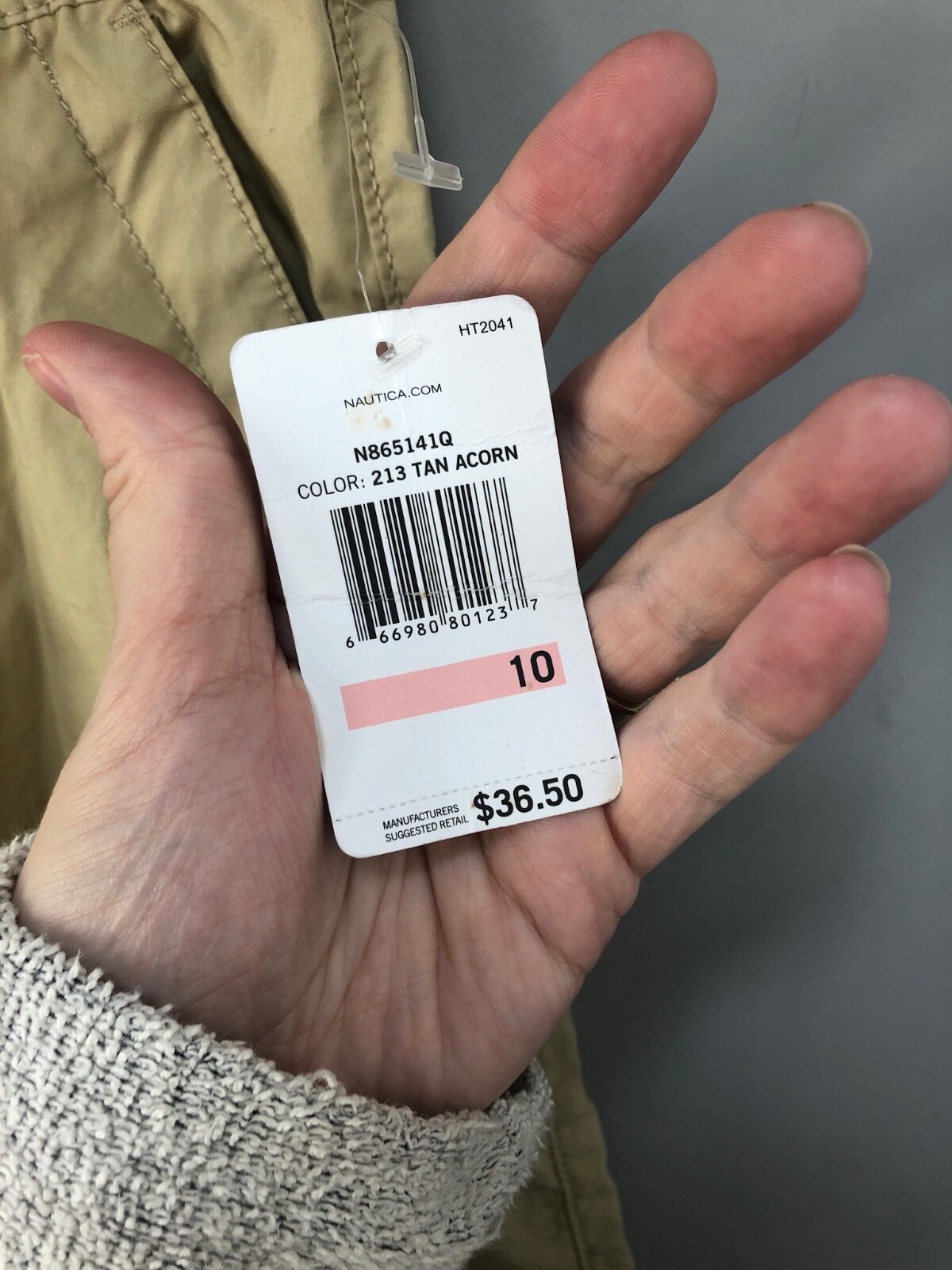 Nautica Boys Khaki Drawstring Pull-On Shorts Size 10 NWT