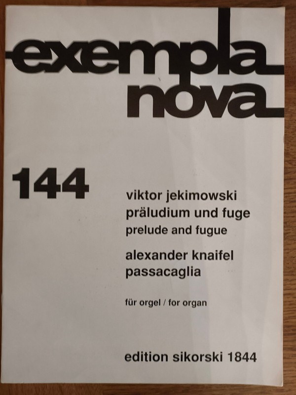 Viktor Ekimowski - Prelude & Fugue â Alexender Knaifel - Passacaglia For Organ