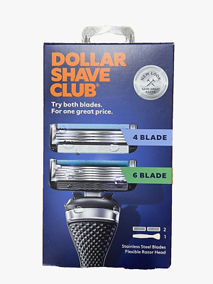 Dollar Shave Club 4 Blade Razor vs 6 Blade 1 Razor Handle (1)