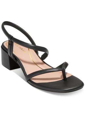COLE HAAN/ женские черные кожаные босоножки-стринги Calli без шнуровки на каблуке 9.5 B