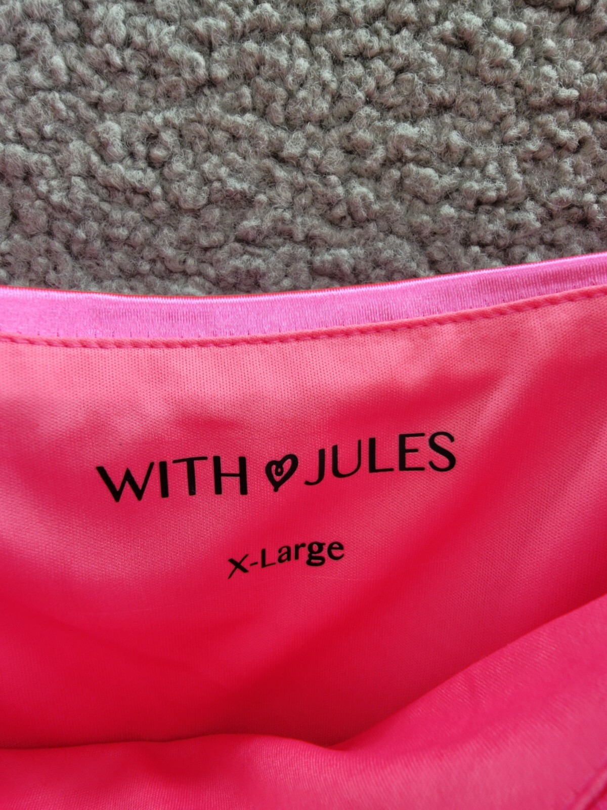 With Jules Long-Sleeve Ruched Dress Girls' XL Bright Pink Straight Neck Pullover - Picture 9 of 16