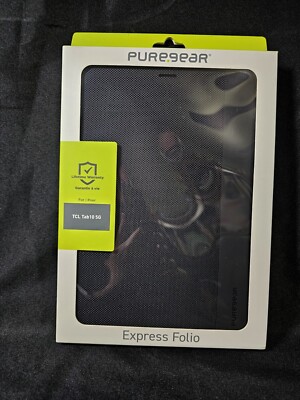 PureGear P50157 Express Folio Black Case with Kickstand for TCL Tab 10 5G
