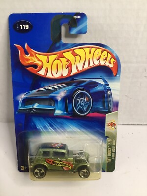 2004 Hot Wheels Tat Rods 2/5 Ford Vicky 1932 Green 5sp #119