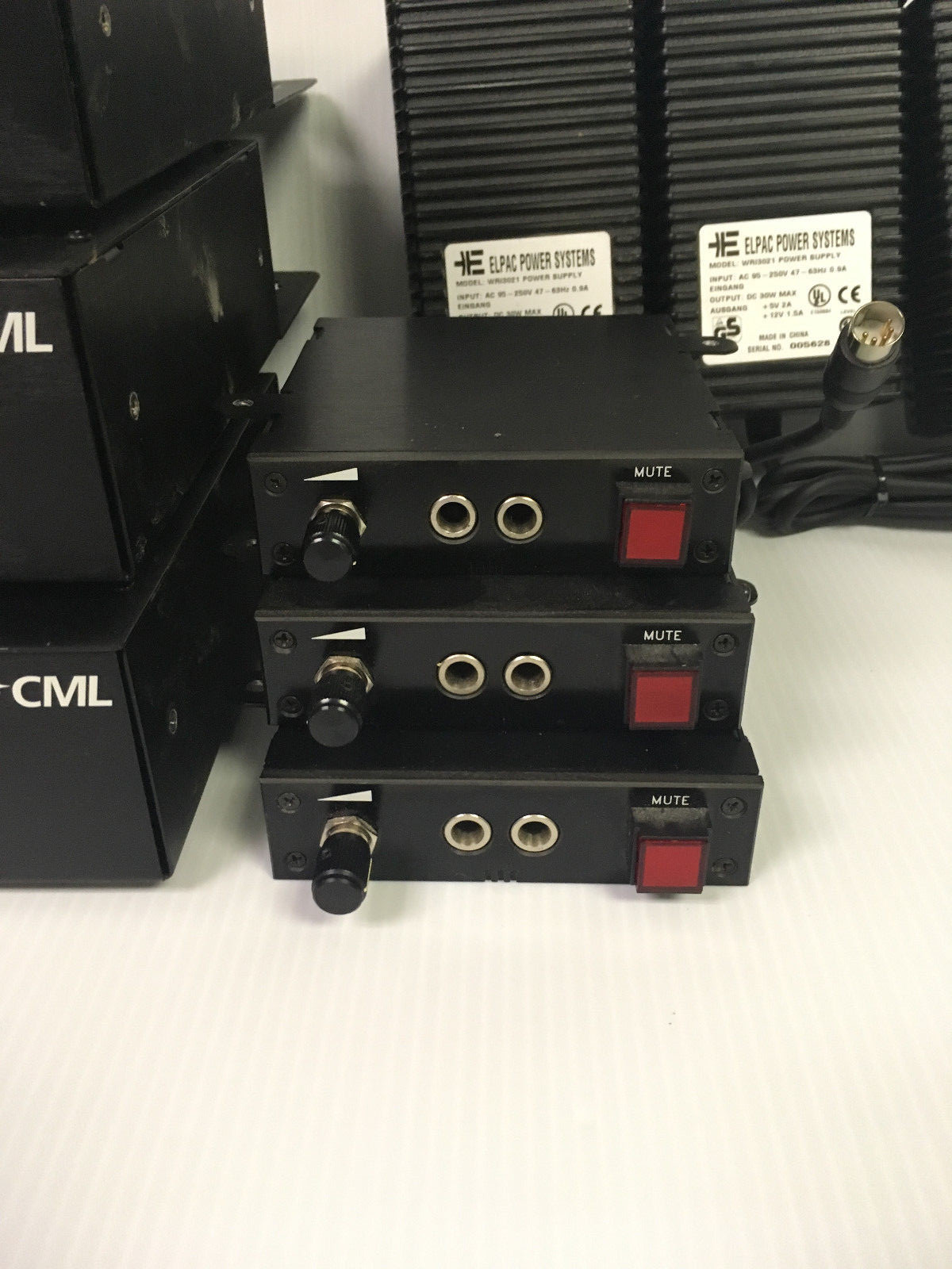 LOT of 3 Plant CML 850808-00702 Audio Control Units/Jackbox 830808-00901/Power