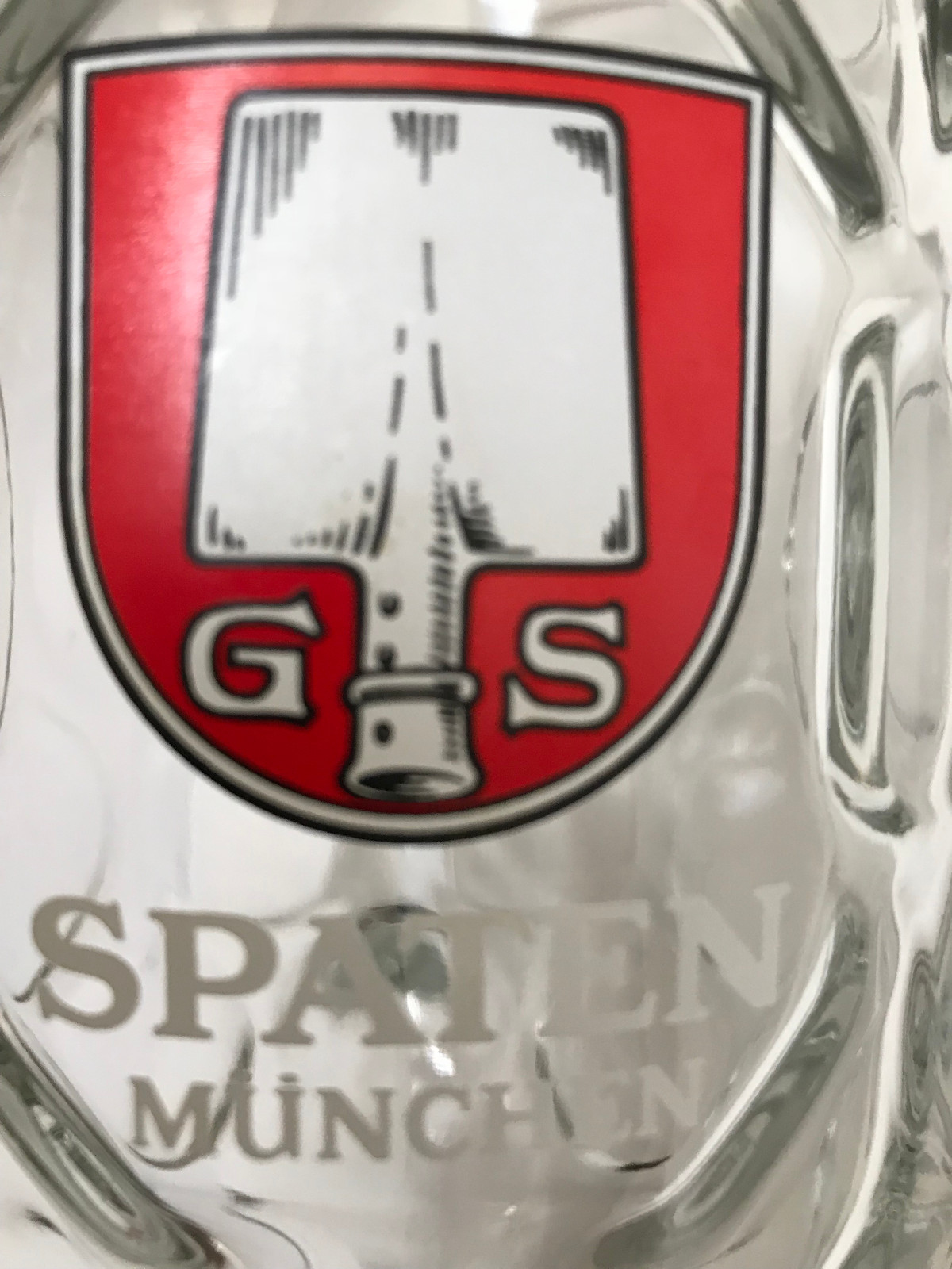 Spaten Munchen dimpled beer mug Austria Oktoberfest 1 Liter 8