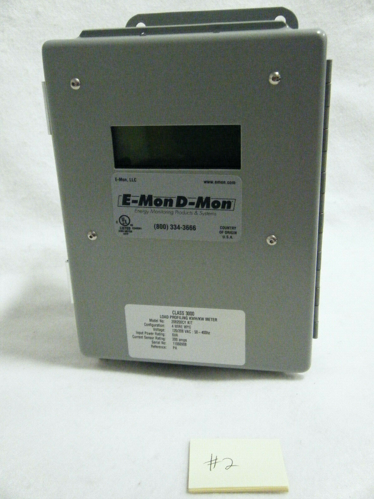 Emon Dmon 208200CY KIT CLASS 3000  200 AMP 120/208 VAC W/ 3 SENSORS, 6VA input