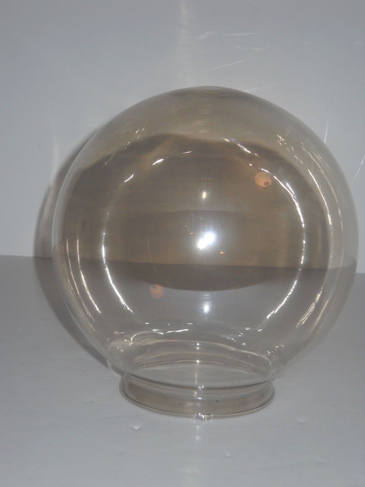 6'' VINTAGE MID CENTURY ROUND SMOKE GLASS CEILING LAMP SHADE  3'' FILTER