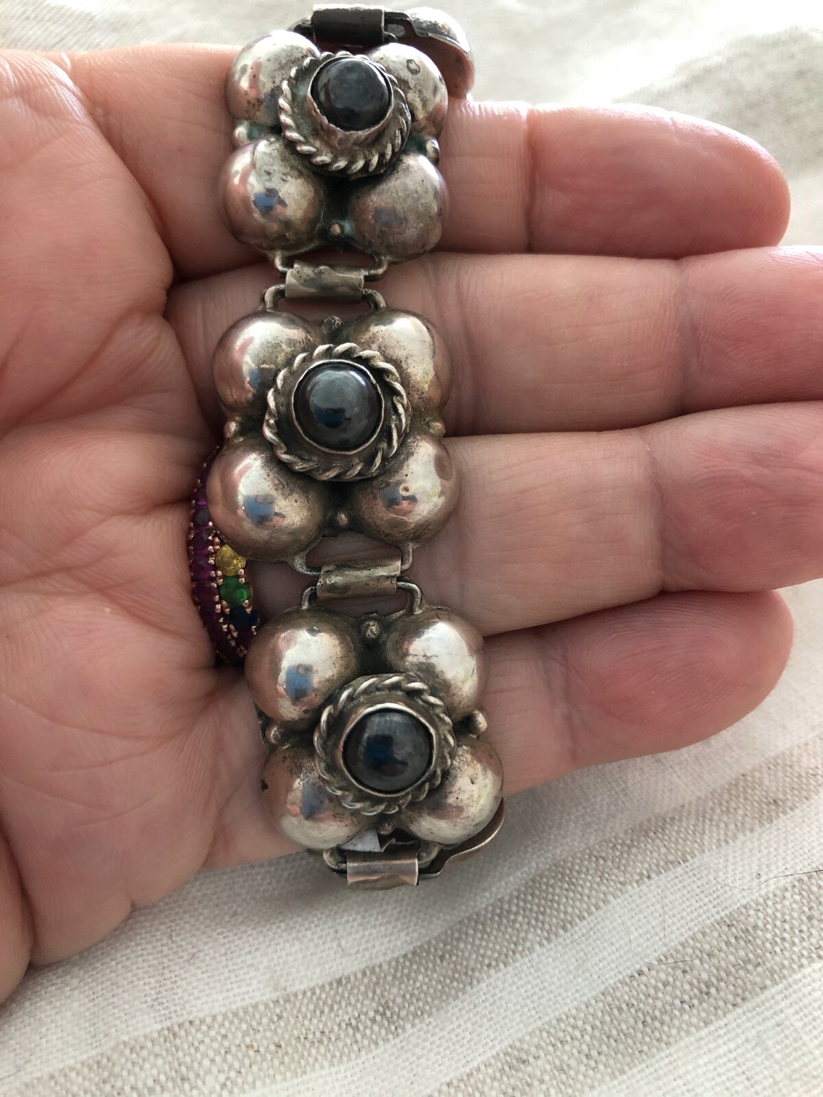 アクセサリー Vintage Mexican Silver bracelet Vintage Mexican Silver Panel Bracelet | eBay