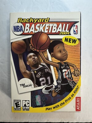 Big Box Backyard NBA Basketball 2004 PC Game Tim Duncan NEW factory sealed