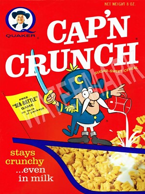 1963 Cap'n Crunch Cereal Box High Quality Metal Magnet 3x4 inches 9630