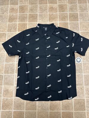 Neff XL Extra Large Black Button Up Mens Shirt New With Tags Excellent Condition