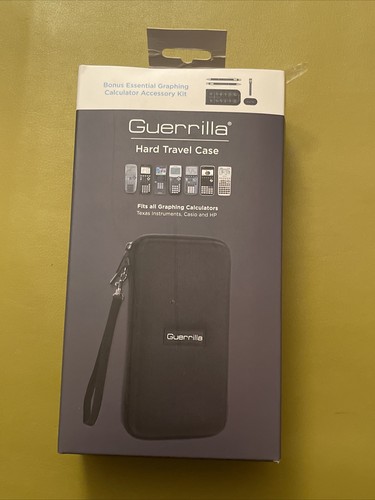 New Guerrilla Hard Travel Case with Calculator Accessory Kit For TI Casio & HP