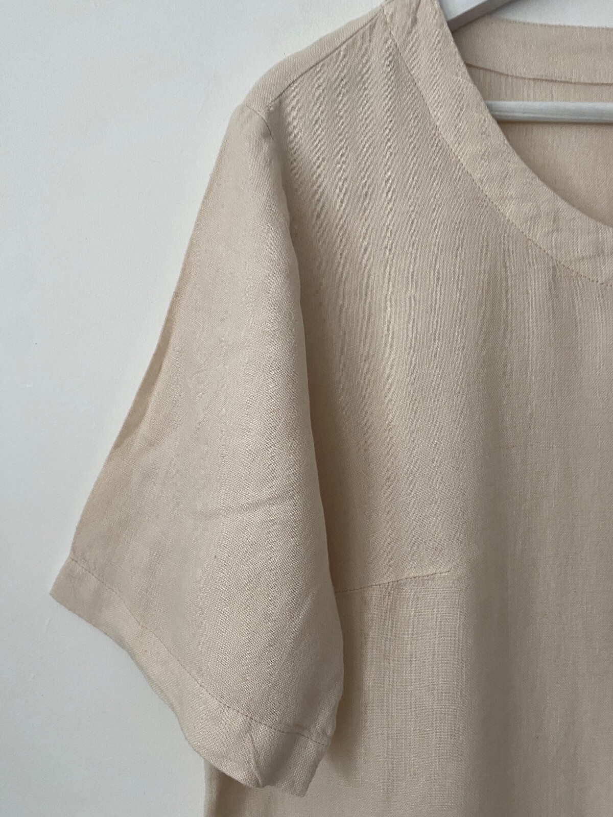 naturals d&co. Linen Blend Tee Dress With Pockets S, M Blue, Beige, Khaki & Turq - Picture 7 of 12