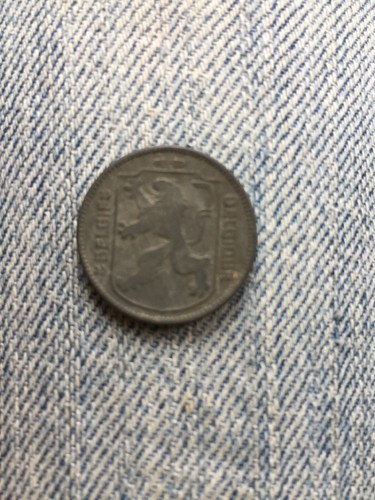 Belgium 1942 - 1 Franc Zinc Coin - WWII - German Occupation - French Legend