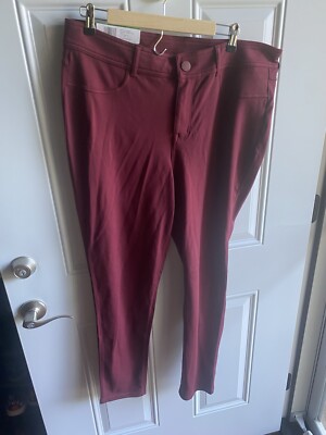 Seven7 Womens Ponte Pant, NWT, Tawny Port  Color Sz 18 4-Way Stretch Skinny