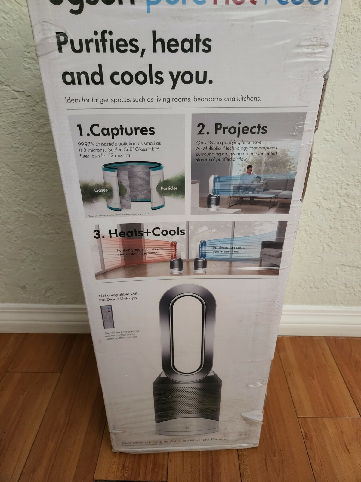 Cool Air Purifier Heater and Fan White 