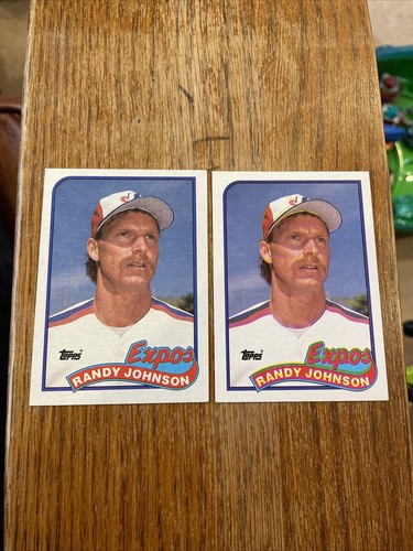その他 RANDY JOHNSON ROOKIE 1989 Topps Randy Johnson #647 ROOKIE CARD-ERROR LOT EXPOS IN