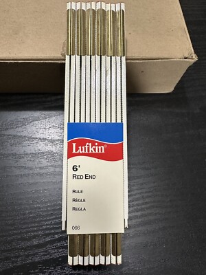 Lufkin 6' x 5/8'' Folding Wood Ruler Red End 066 Cooper Tools
