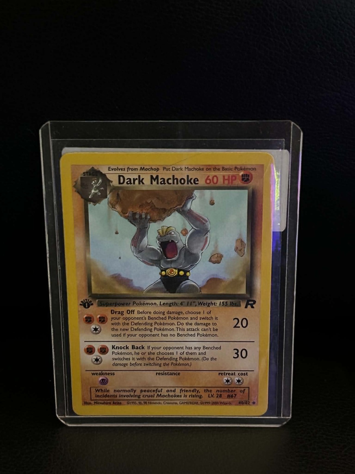 Dark Machoke 40/82 Team Rocket Uncommon Pokemon 1st Edition Lightly Played