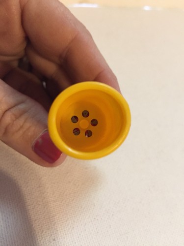 Vintage My-T-Siren Firemen Hard Yellow Plastic Whistle West Germany Works