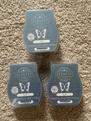 Lot of 3 Scentsy Luna Wax Bars New Scent Warmer New