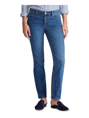 

LAUREN RALPH LAUREN Женские темно-синие джинсы прямого кроя цвета вереска Petites, Navy, 201737290001