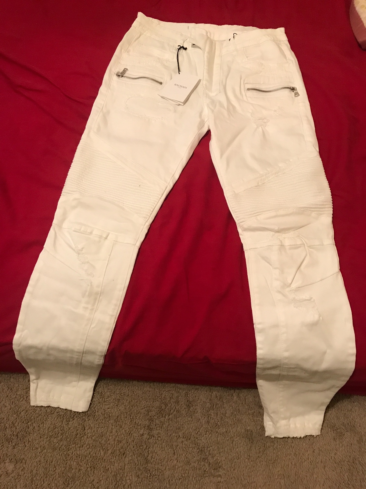 Джинсы New White Balmain Jeans Sz 32 