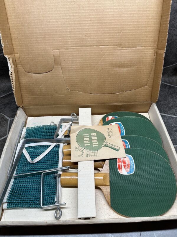 JIMMY WALTERS Official Vintage Ping Pong-Table Tennis Set In Original Box VTG