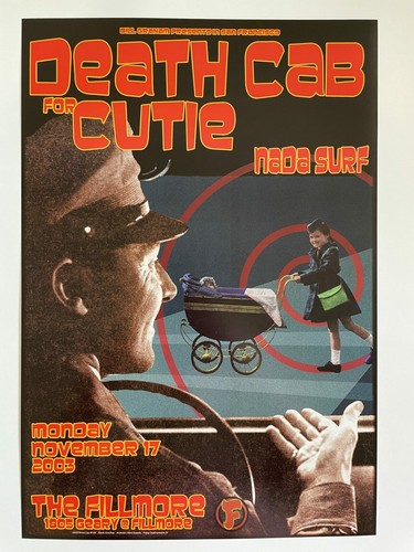 Death Cab for Cutie Fall Tour 2011 ポスター Death Cab for Cutie 2011 concert poster by Jason Munn