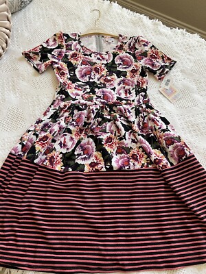 LuLaRoe  Womens Size M Print Amelia Dress New With Tags