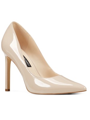 

NINE WEST Женские бежевые стеганые туфли без шнуровки Tatiana с острым носком на шпильке 8,5 м, Бежевый, WNTATIANA3