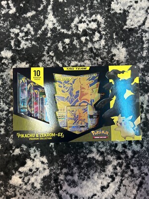 Pokemon TCG Pikachu and Zekrom GX Tag Team Premium Collection Gamestop Exclusive