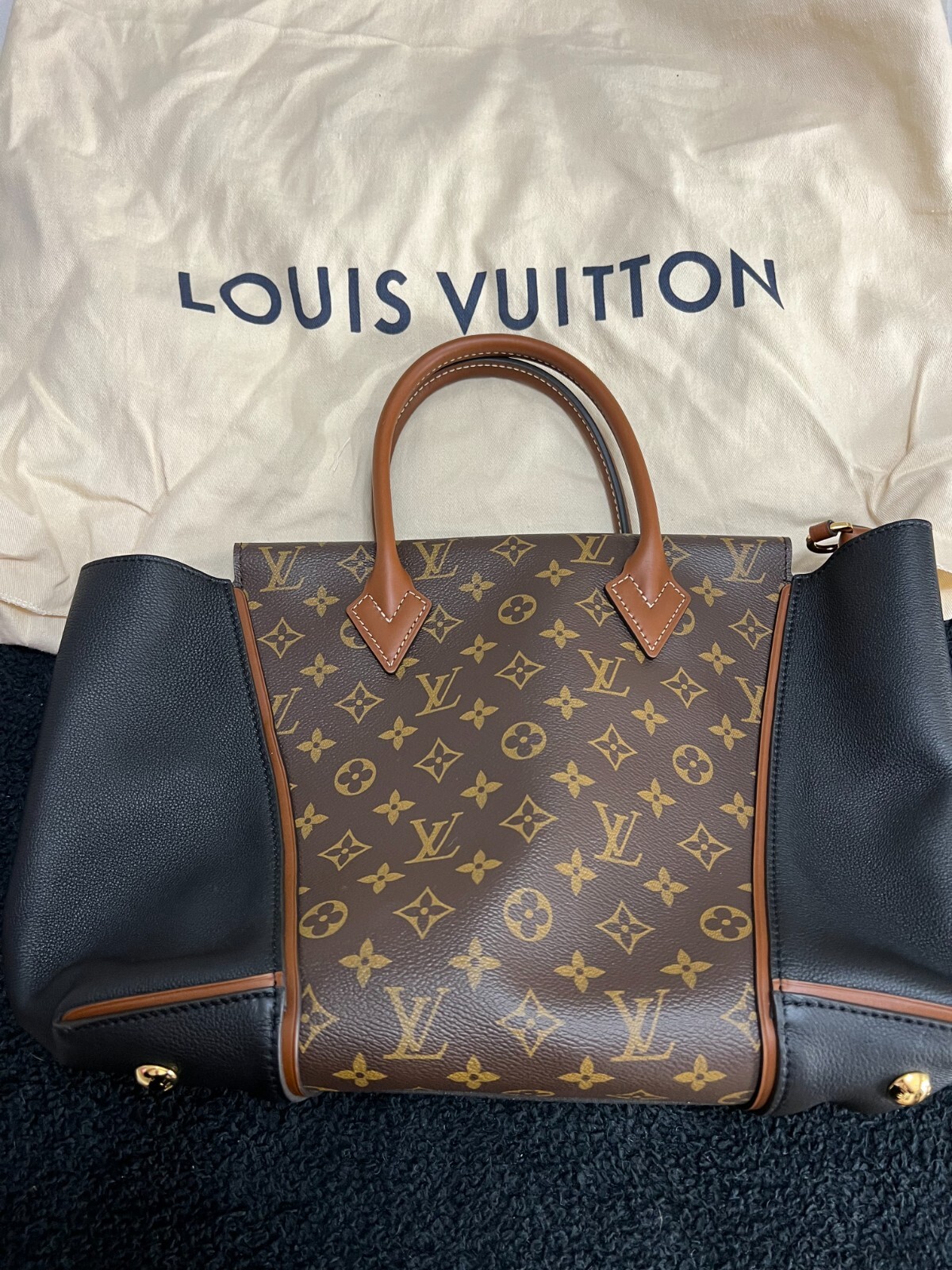 Louis Vuitton Tote W PM Brown Black Canvas m40942 | eBay Louis Vuitton Tote W PM Brown Black Canvas m40942 | eBay