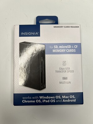 Insignia - SD, microSD and CompactFlash Memory Card Reader - Black [NS-CRDAC1]
