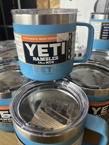 YETI Rambler 14 oz Stainless Steel Mug - Rare Reef Blue | eBay
