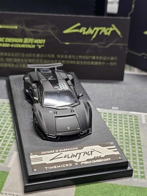 TimeMicro x PSC DESIGN 1:64 PSC Countach Matte Black Diecast