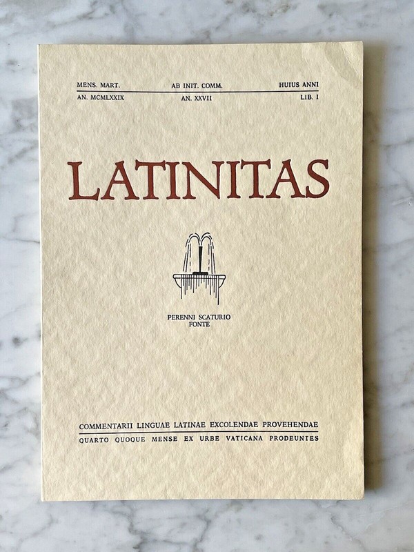 Latinitas - Commentarii Linguae Latinae Excolendae, An.Xxvii, 1979, I-Iv