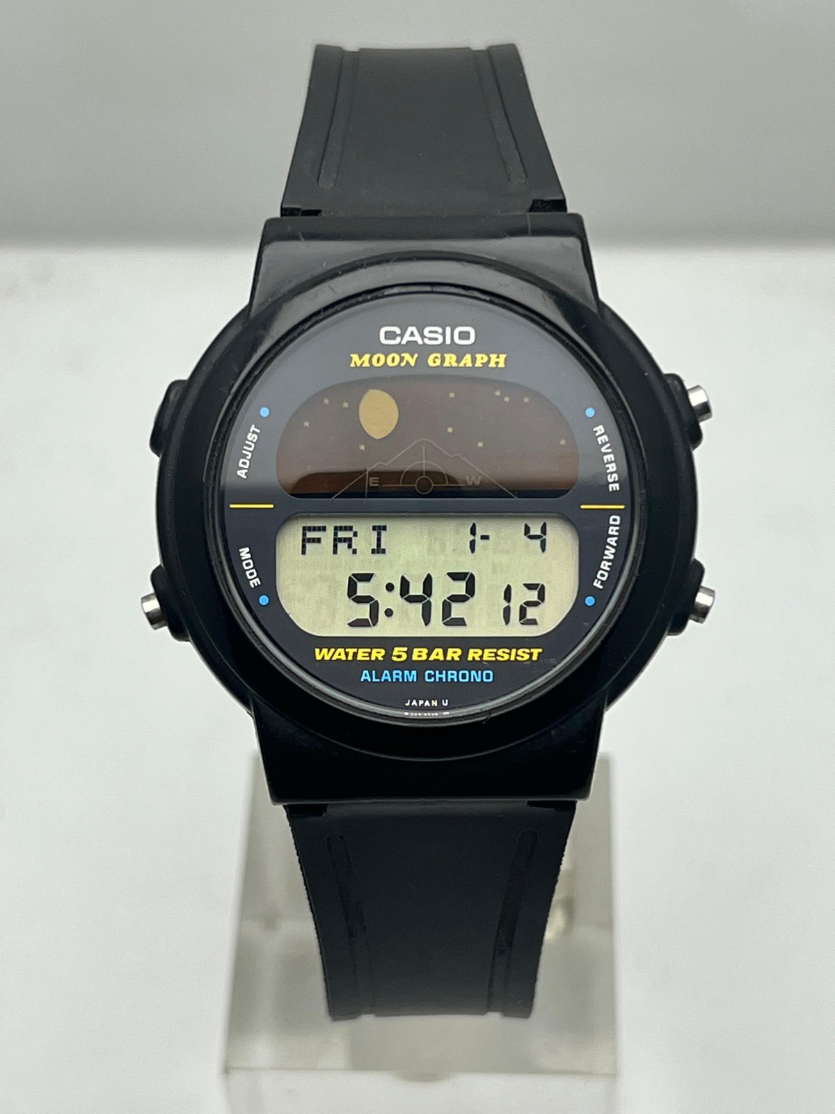 Rare Casio GMW-15 Moon Graph Digital Japan Made Vintage